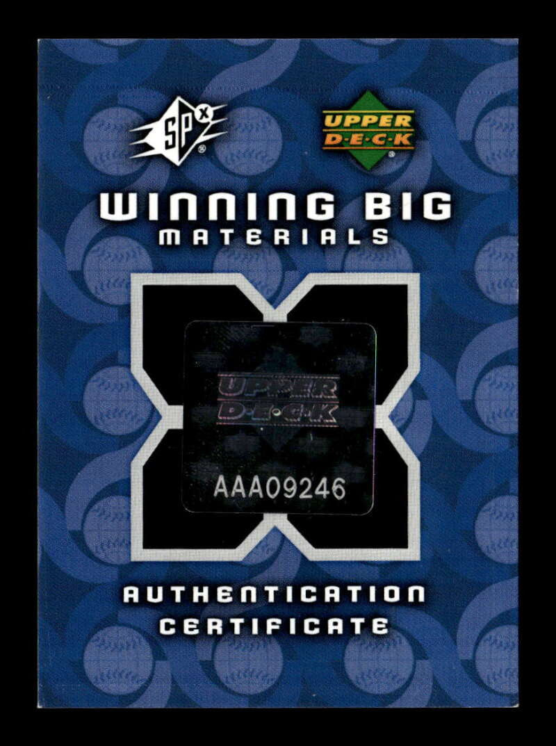 SOLD 175453 2006 SPx Winning Big Materials PU Albert Pujols Dual WBC Jersey Patch 17/20