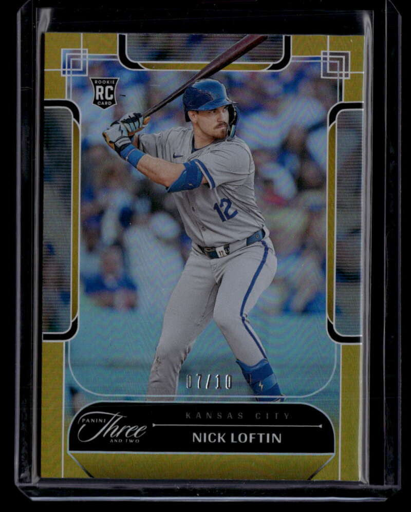 2024 Panini Three and Two Holo Gold 3 Nick Loftin Rookie 7/10