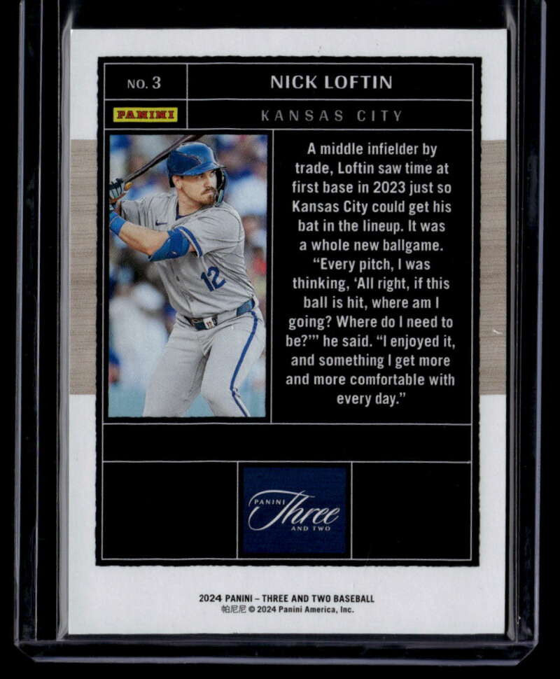 2024 Panini Three and Two Holo Gold 3 Nick Loftin Rookie 7/10