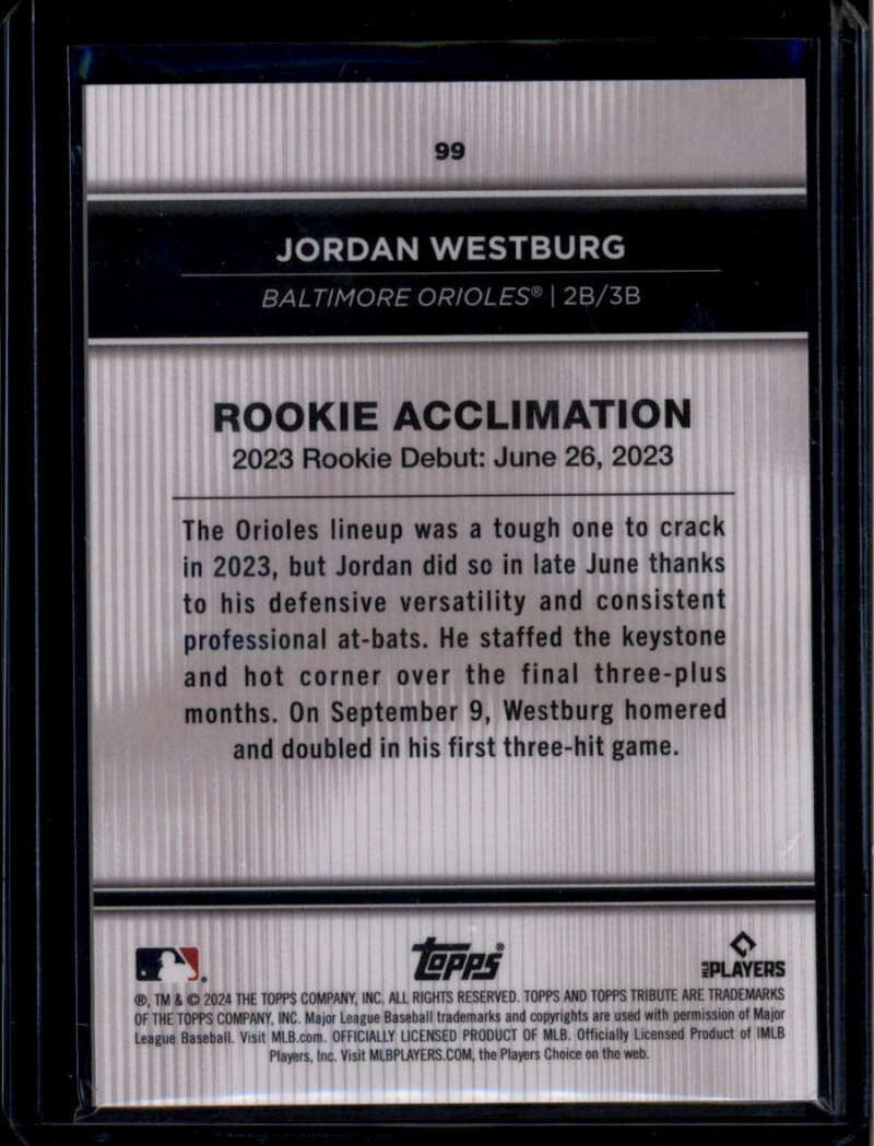 2024 Topps Tribute Purple 99 Jordan Westburg Rookie 21/50