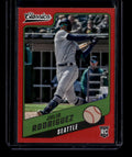 2022 Panini Chronicles Classics Red 16 Julio Rodriguez Rookie 38/100