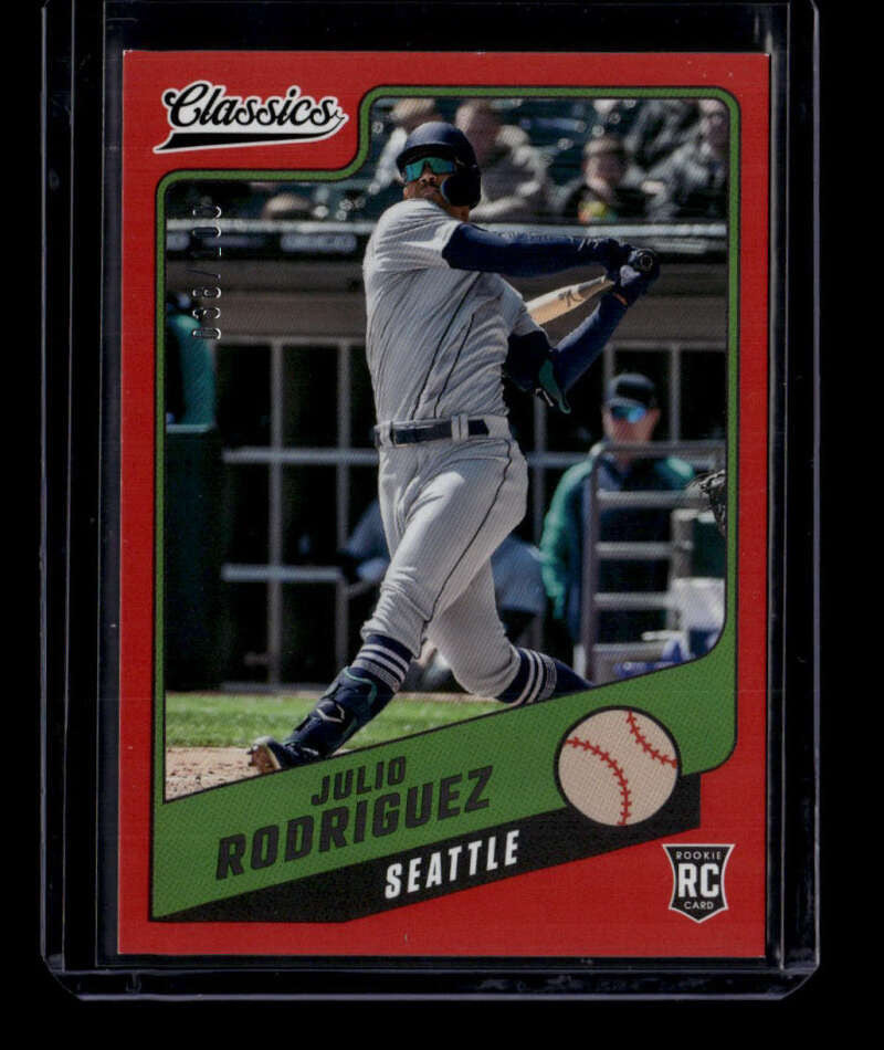 2022 Panini Chronicles Classics Red 16 Julio Rodriguez Rookie 38/100