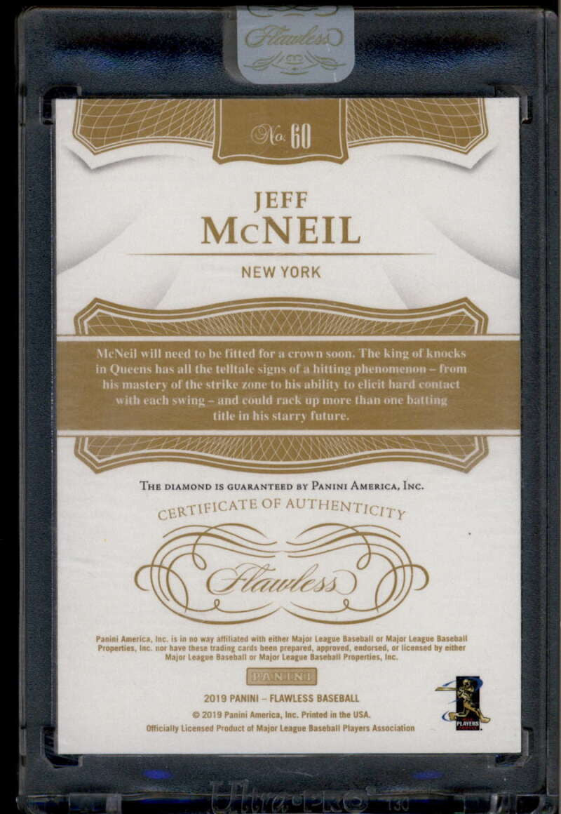 2019 Panini Flawless 60 Jeff McNeil Rookie Diamond 3/20