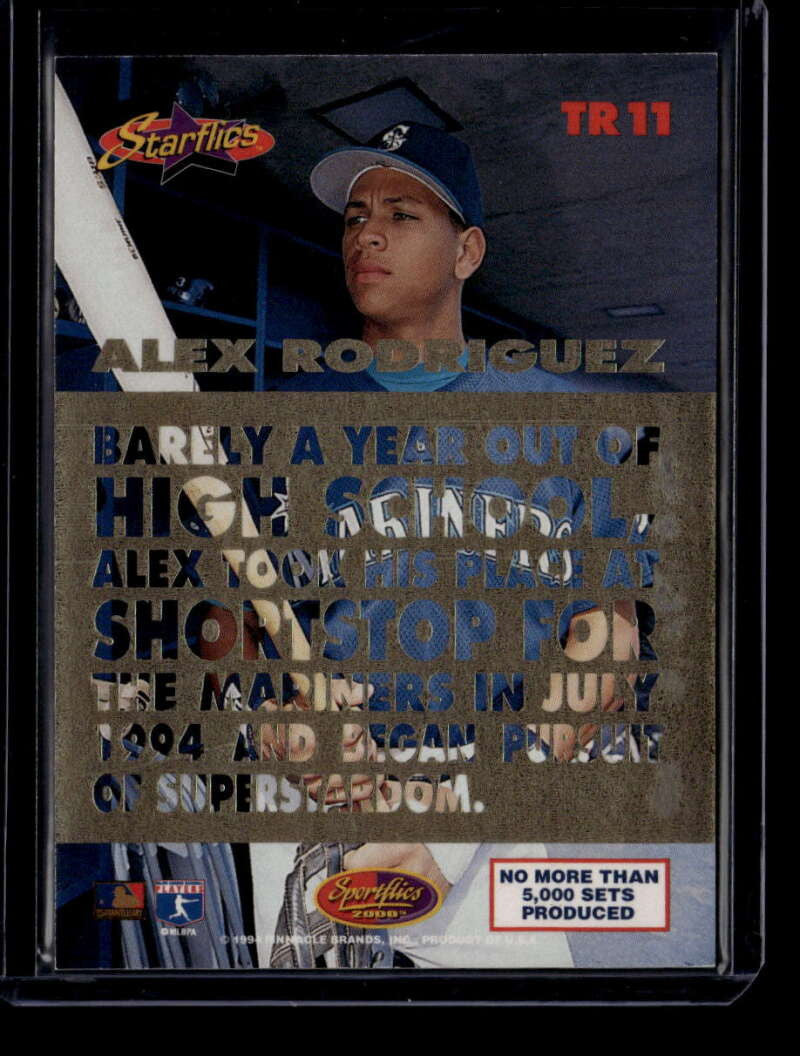 1994 Sportflics Rookie/Traded Rookie Starflics tr11 Alex Rodriguez RC 158605