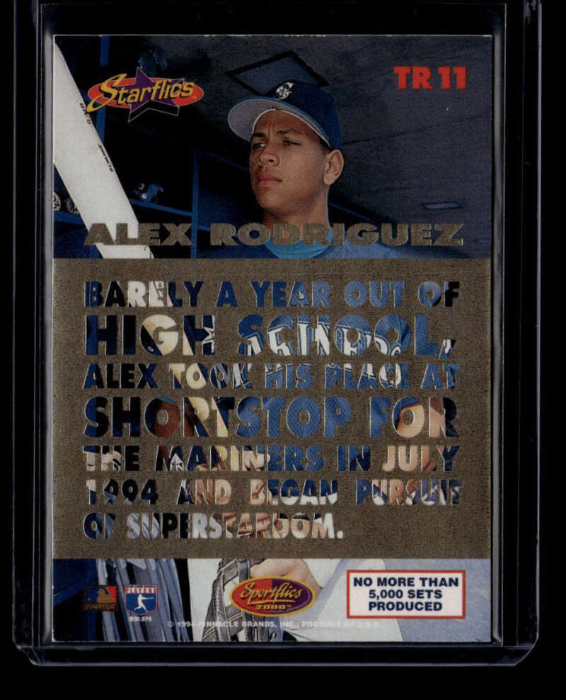 1994 Sportflics Rookie/Traded Rookie Starflics tr11 Alex Rodriguez RC 158606