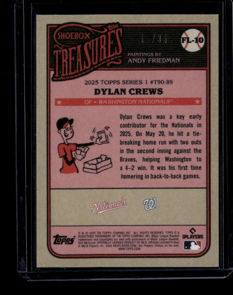 2025 Topps Shoebox Treasures First Light Rookies Redux Logo Dylan Crews RC 13/35