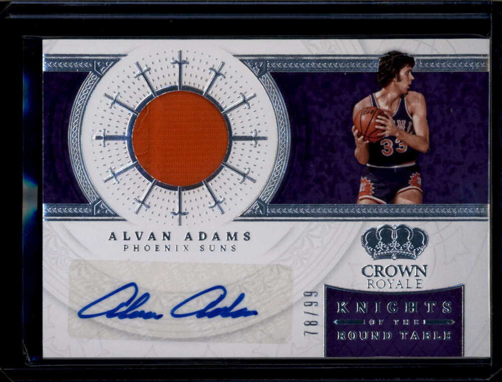 2021-22 Crown Royale Knights of the Round Table 29 Alvan Adams Jersey Auto 78/99