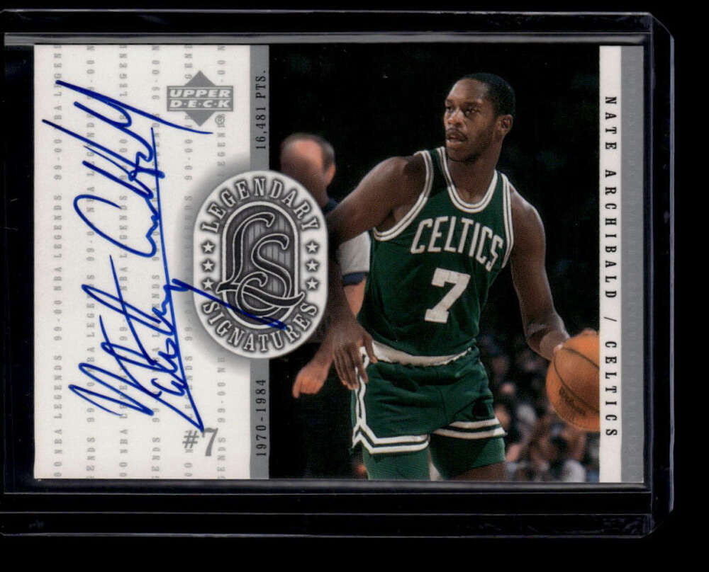 2000 Upper Deck Century Legends Legendary Signatures NA Nate Archibald Auto