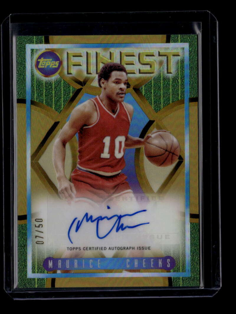 2023-24 Finest Flashback Autographs Gold Refractor Maurice Cheeks Auto 7/50