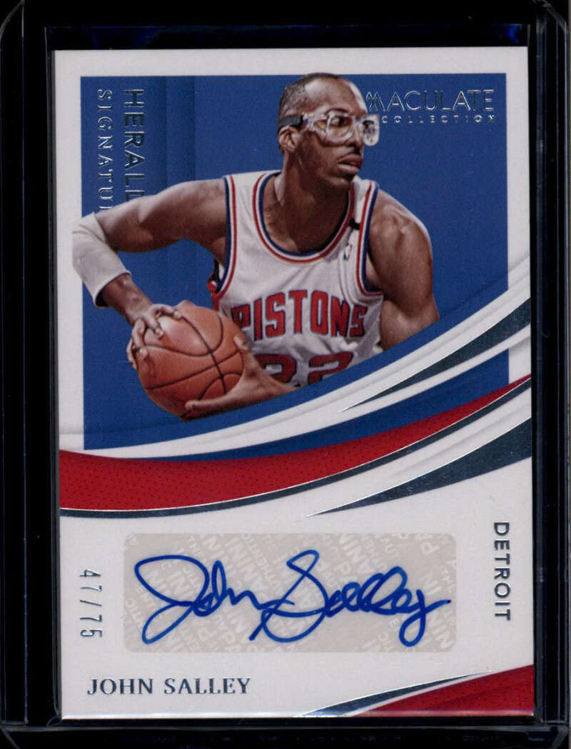 DELETE 175529 2020-21 Immaculate Collection Heralded Signatures 20 John Salley Auto 47/75