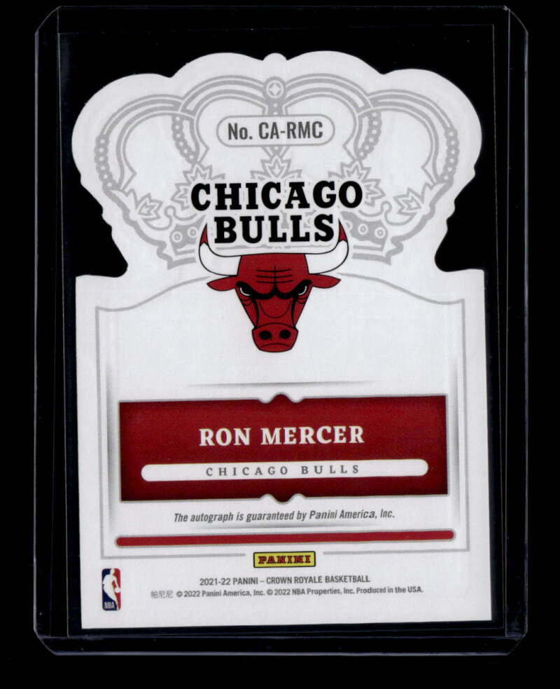 2021-22 Crown Royale Crown Autographs Gold 37 Ron Mercer Auto 7/10