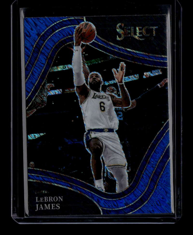 SOLD 175540 2021-22 Select Prizms Blue Shimmer Refractor 219 LeBron James