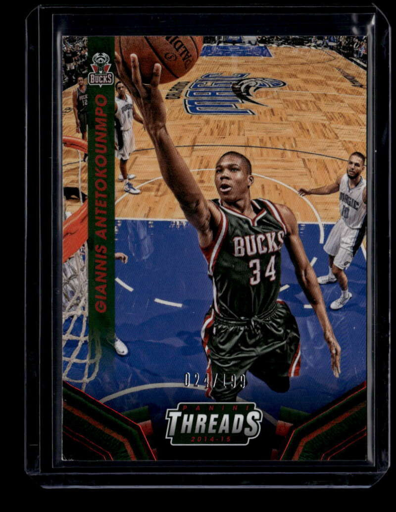 2014-15 Panini Threads Century Proof Red 64 Giannis Antetokounmpo 24/199