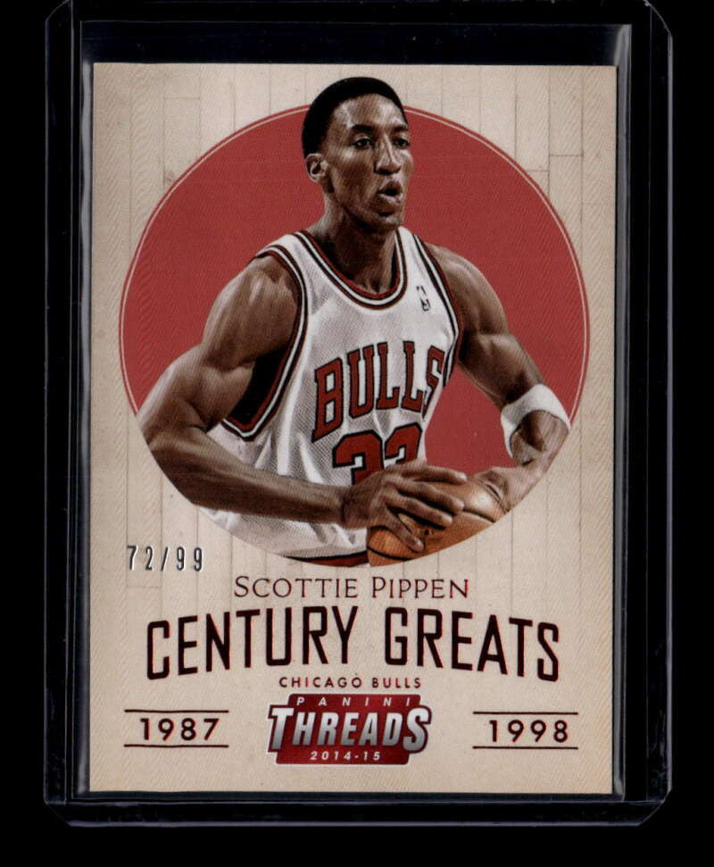 2014-15 Panini Threads Century Greats Century Proof Red 4 Scottie Pippen 72/99