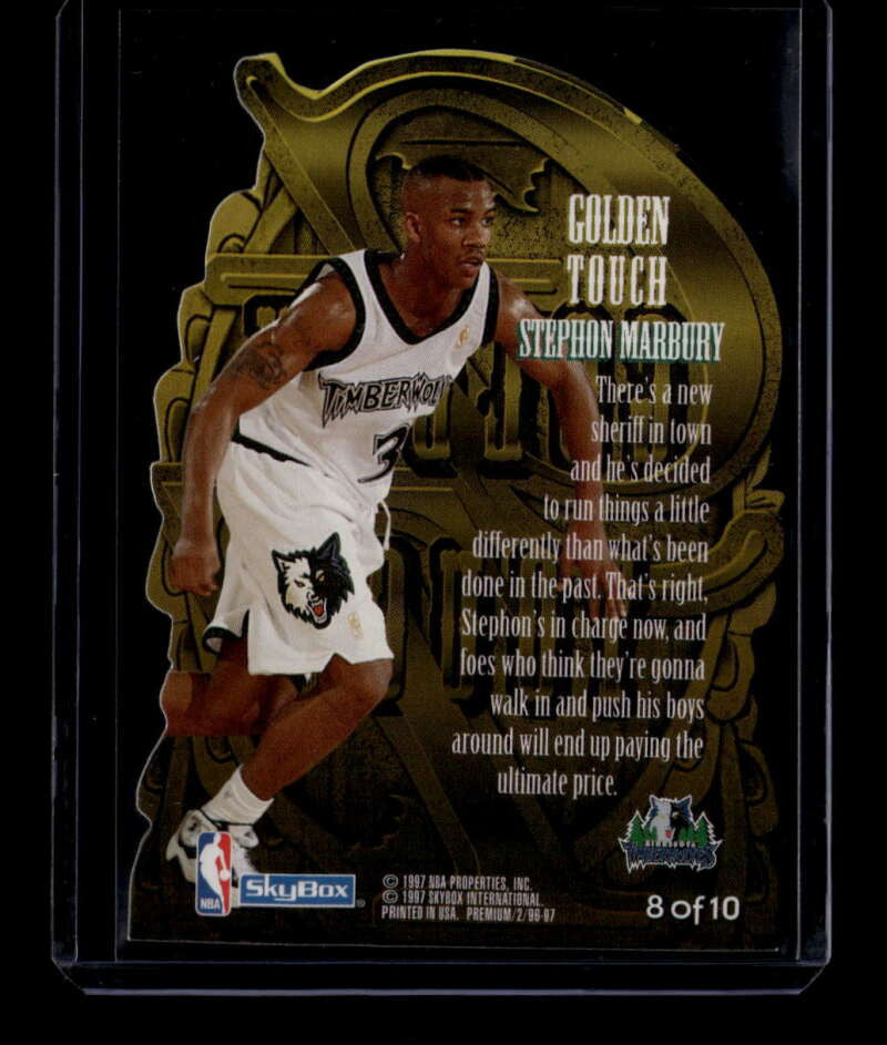 1996-97 SkyBox Premium Golden Touch 8 Stephon Marbury Rookie