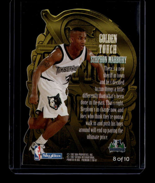 1996-97 SkyBox Premium Golden Touch 8 Stephon Marbury Rookie