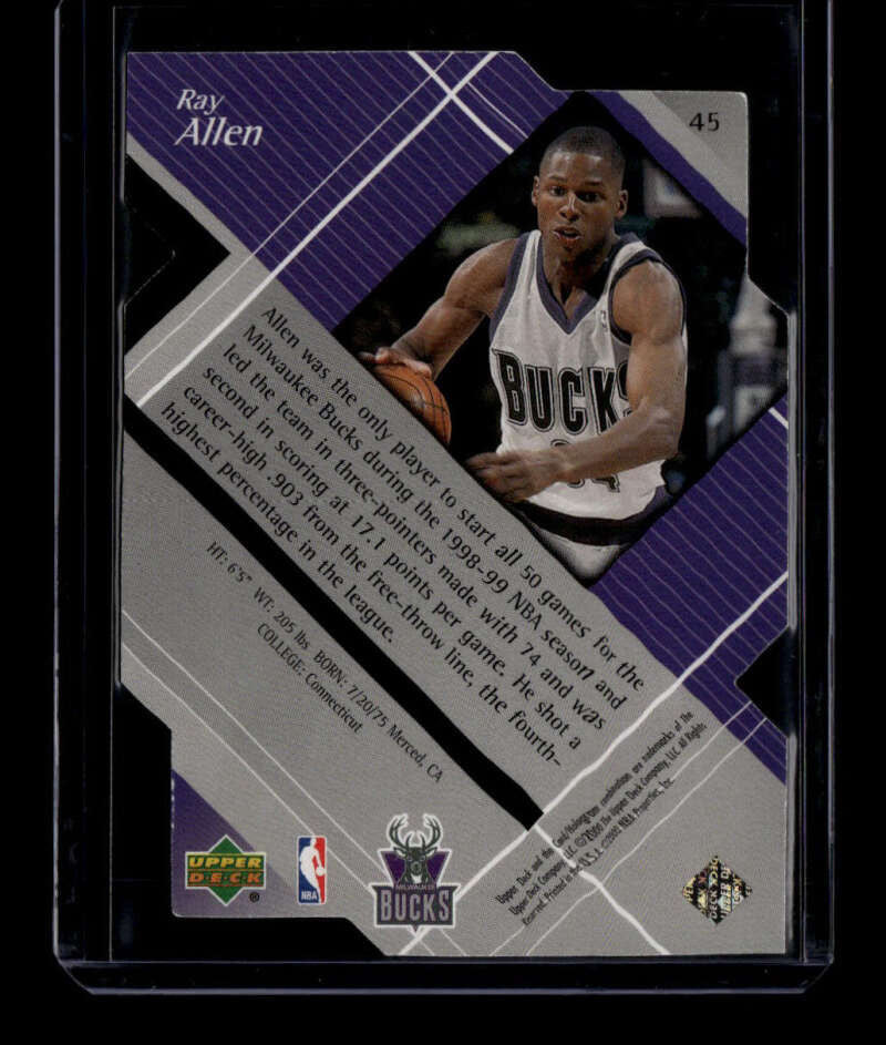 1999-00 Black Diamond Final Cut 45 Ray Allen 85/100