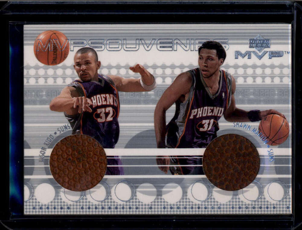 2001-02 Upper Deck MVP Souvenirs Combos JKSM Shawn Marion Jason Kidd Dual Ball
