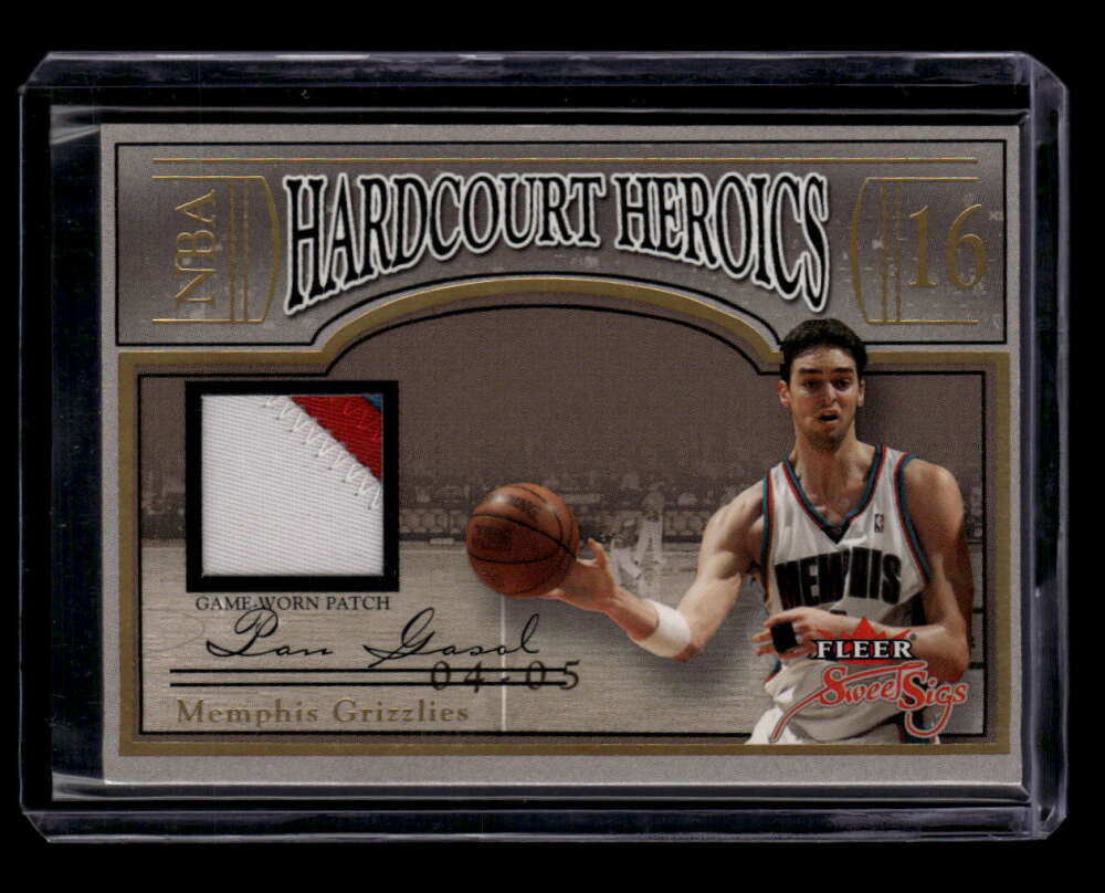 2004-05 Fleer Sweet Sigs Hardcourt Heroics Patches PG Pau Gasol Patch 20/50