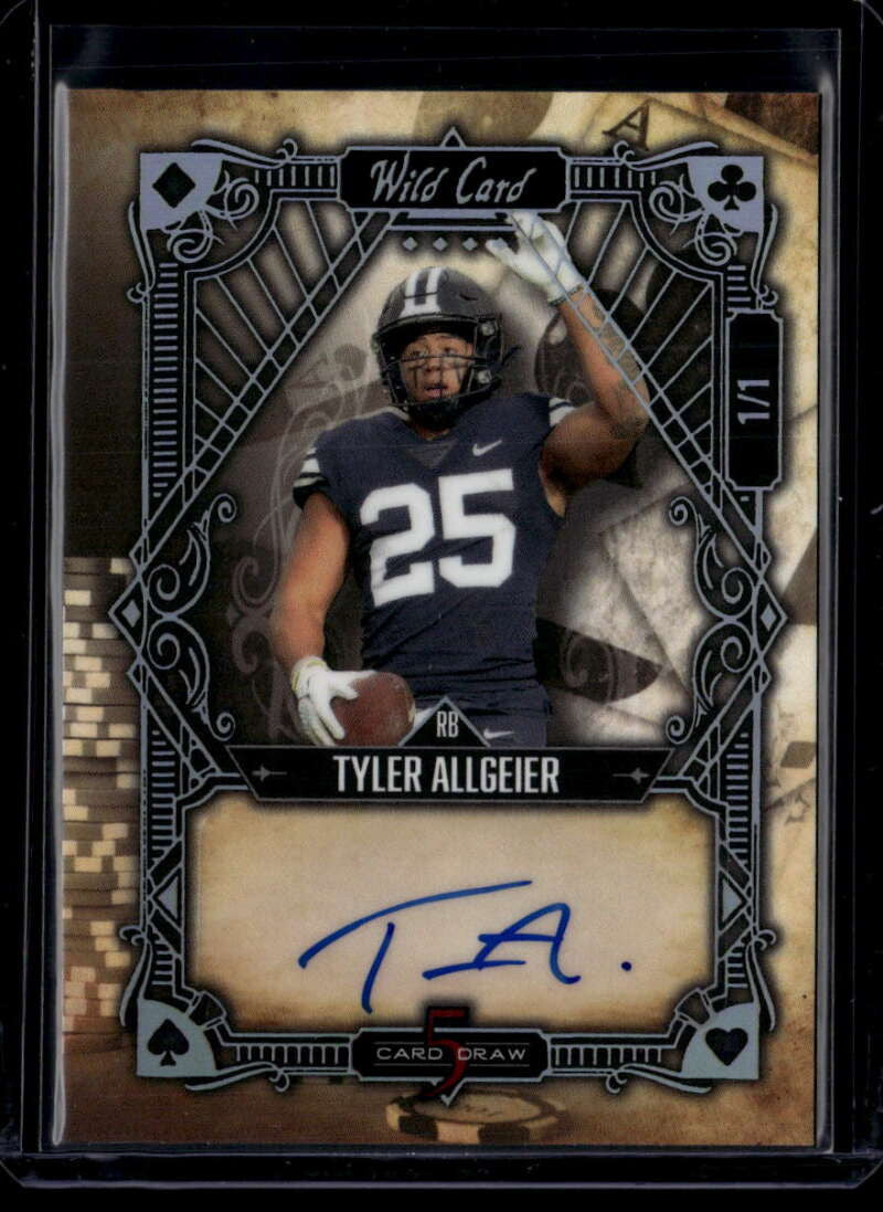 2022 Wild Card Five Card Draw Vintage 5cdv101 Tyler Allgeier Rookie Auto 1/1