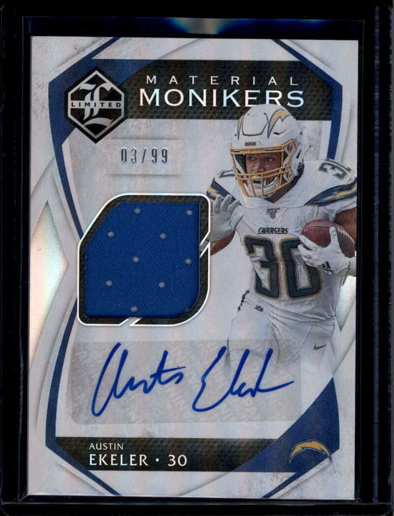 2019 Limited Material Monikers 14 Austin Ekeler 3/99