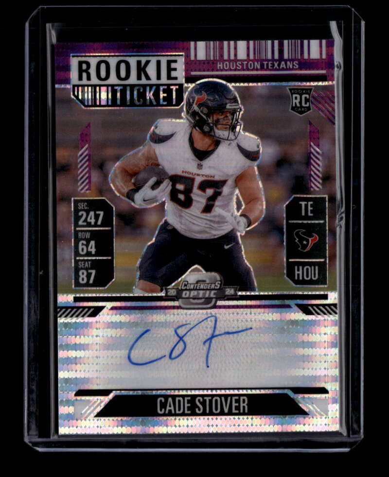 2024 Panini Contenders Optic Purple Pulsar 130 Cade Stover Rookie Auto 8/27