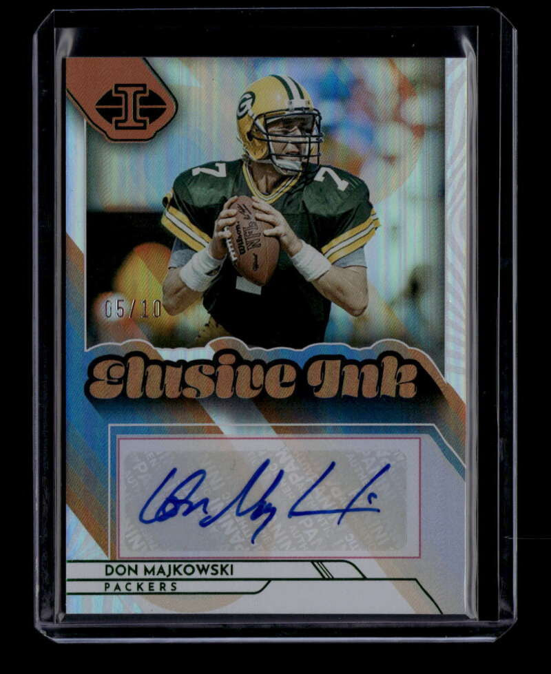 2022 Panini Illusions Elusive Ink Green 1 Don Majkowski Auto 5/10