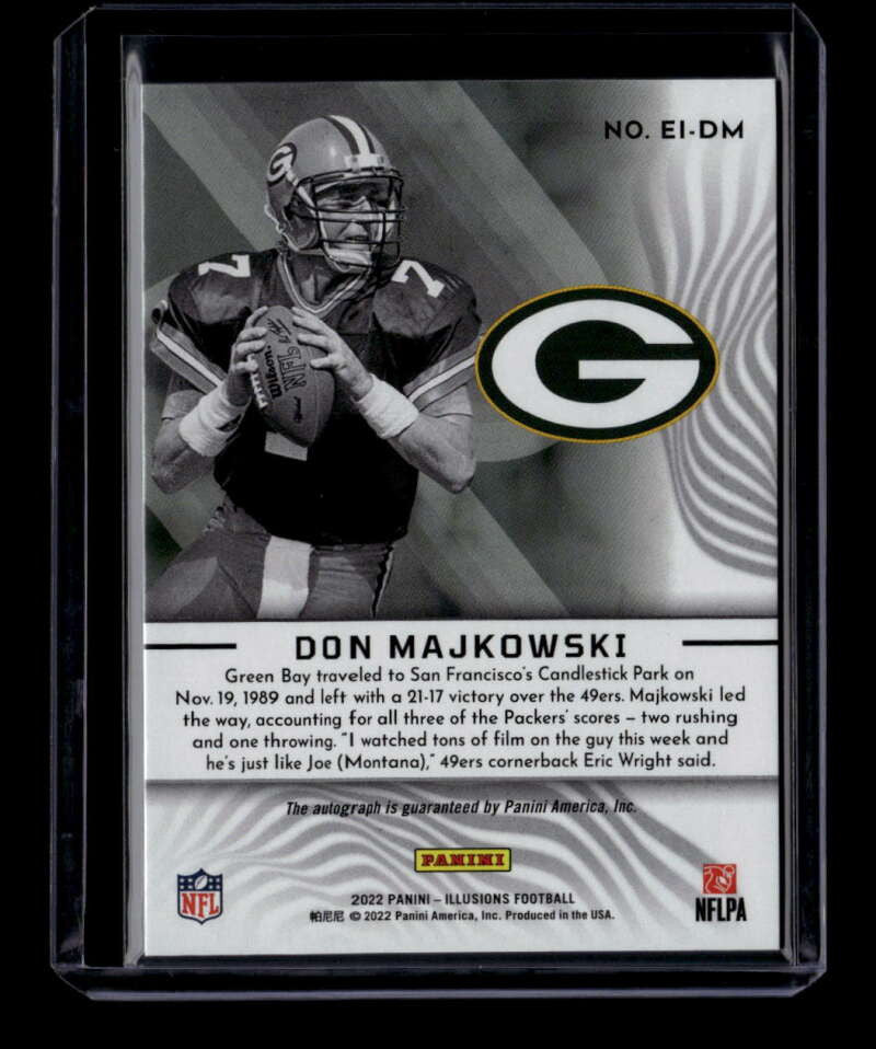 2022 Panini Illusions Elusive Ink Green 1 Don Majkowski Auto 5/10