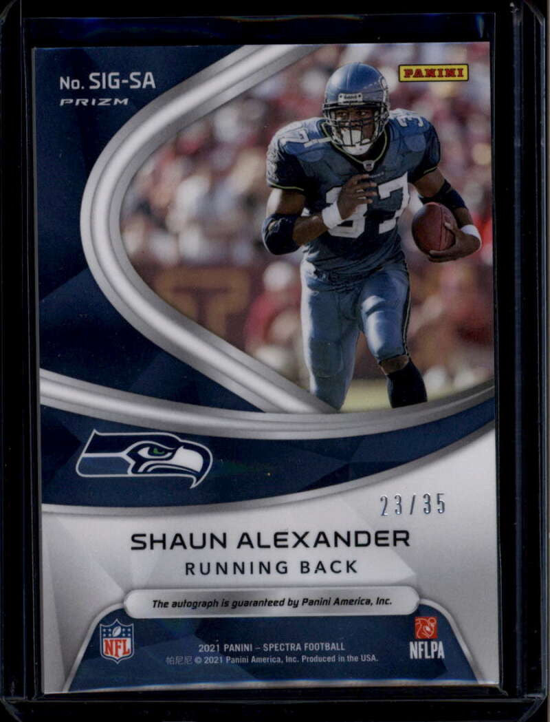 DELETE 175636 2021 Panini Spectra Signatures 14 Shaun Alexander Auto 23/35