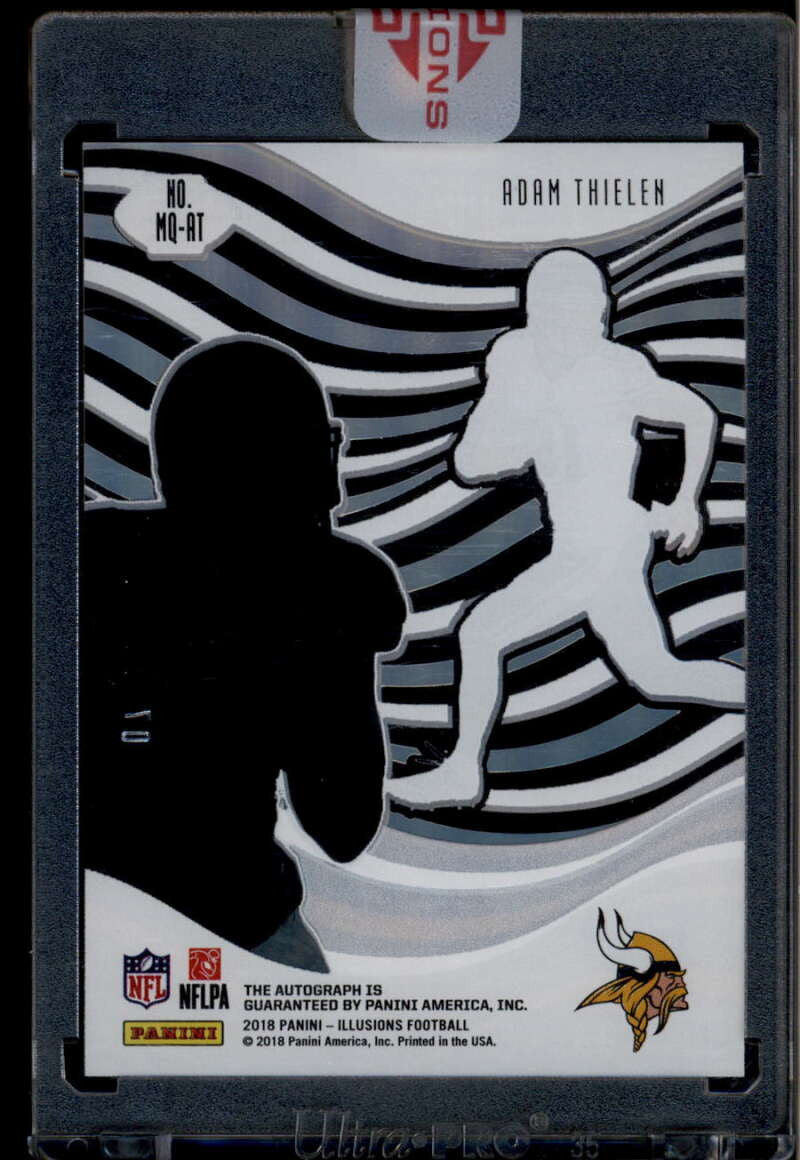 2018 Panini Illusions Mystique Autographs Holo Silver 20 Adam Thielen Auto 7/25