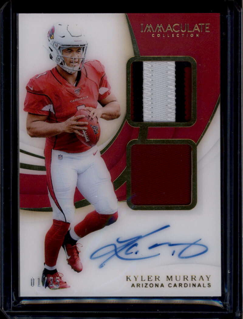 2019 Immaculate Collection Rookie Signature Kyler Murray RC Dual Patch Auto 1/35