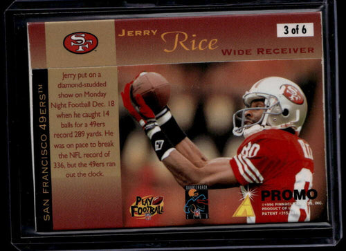 1996 Action Packed Promos 3 Jerry Rice Studs Promo Sample