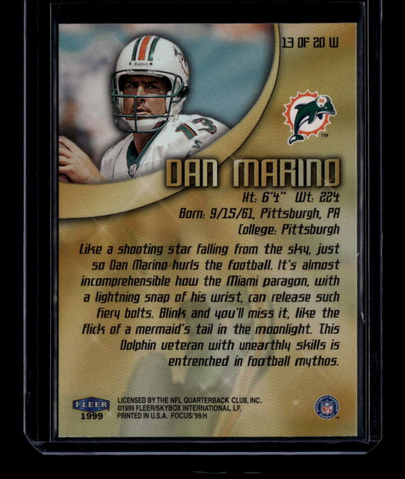 1999 Fleer Focus Wondrous 13 Dan Marino