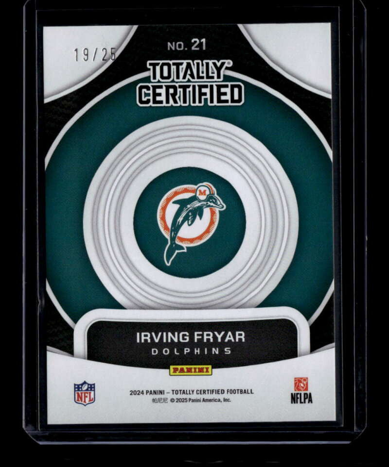 2024 Totally Certified On Target Mirror Platinum White 21 Irving Fryar 19/25