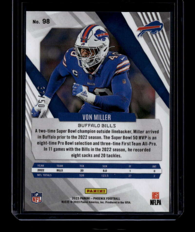 2023 Panini Phoenix Yellow 98 Von Miller 37/50