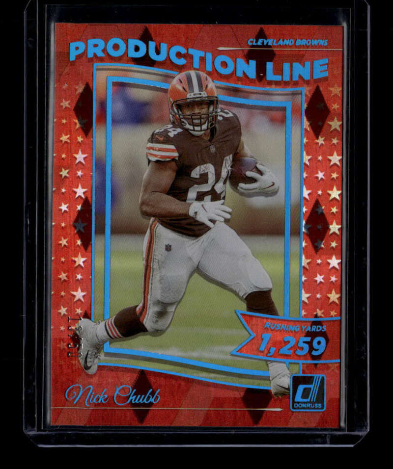 2022 Donruss Production Line Cubic 7 Nick Chubb 13/50