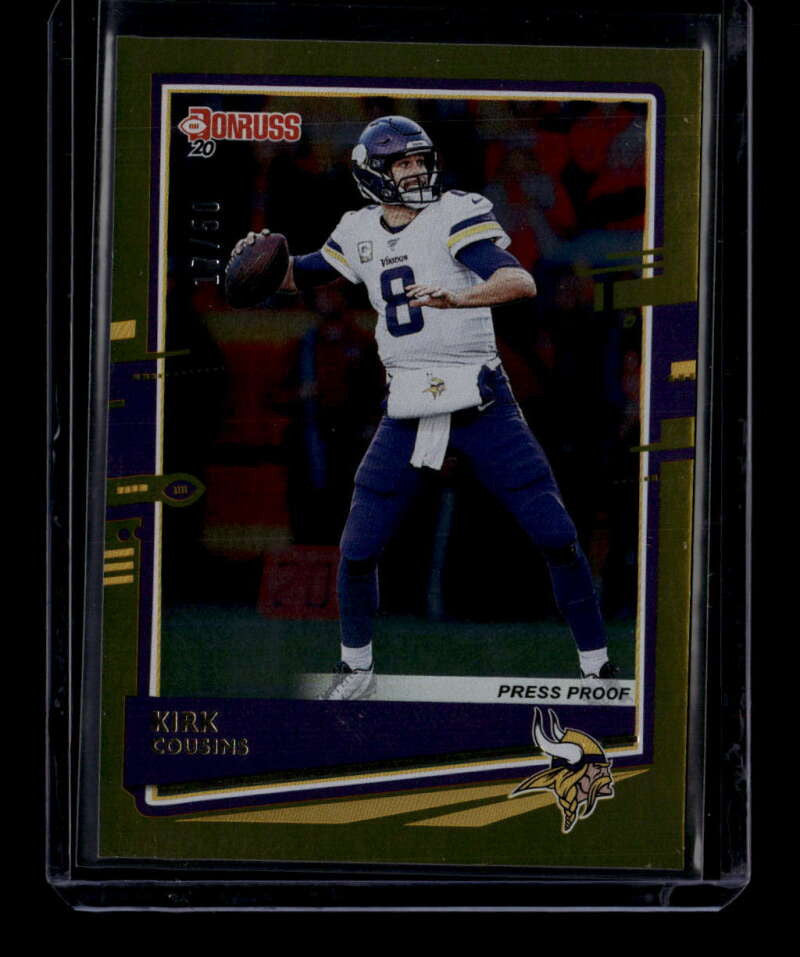 2020 Donruss Press Proof Gold 158a Kirk Cousins 17/50