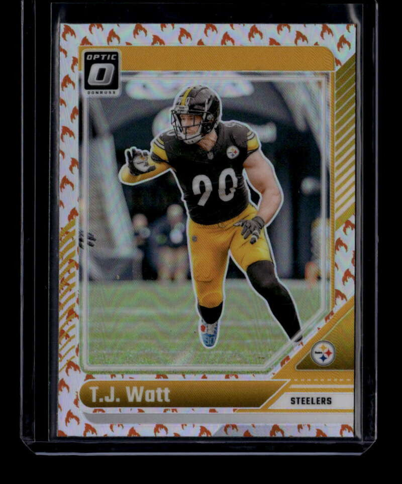 SOLD 175704 2024 Donruss Optic Fire Refractor 169 T. J. Watt