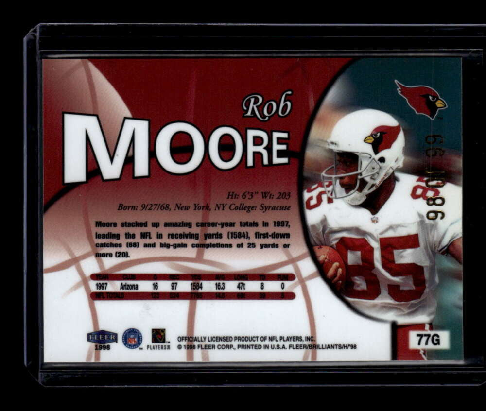 1998 Fleer Brilliants Gold 77 Rob Moore 98/99