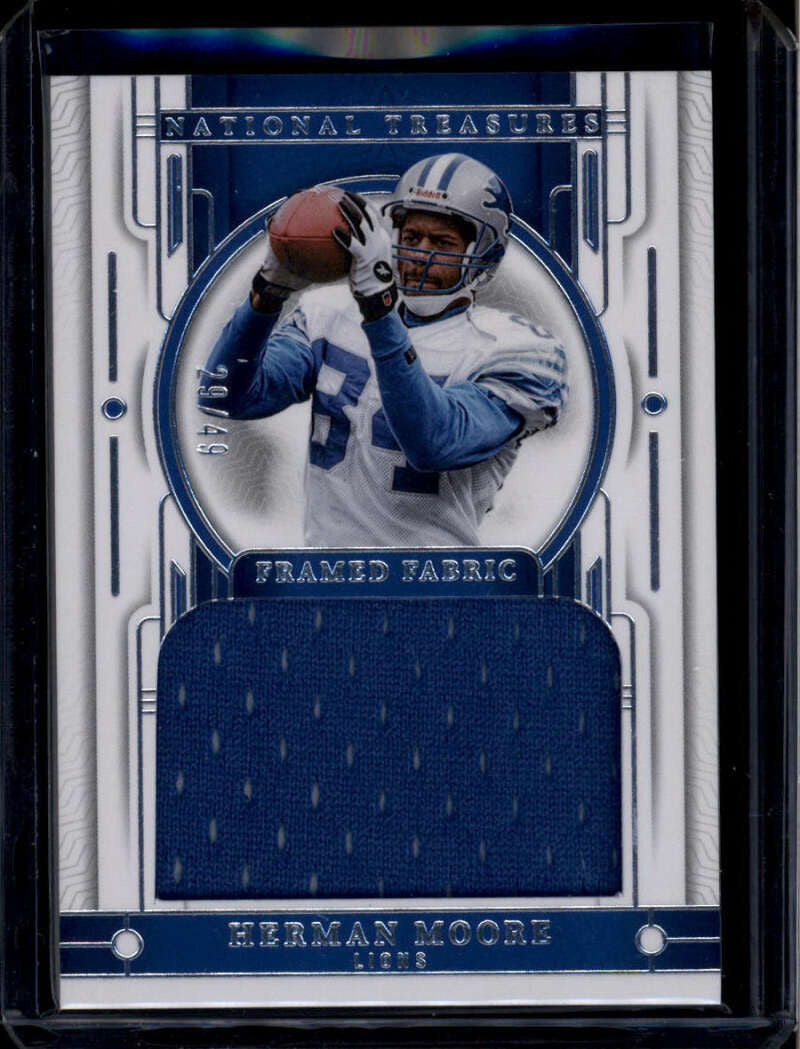 2023 Panini National Treasures Framed Fabric 20 Herman Moore Jersey 29/49