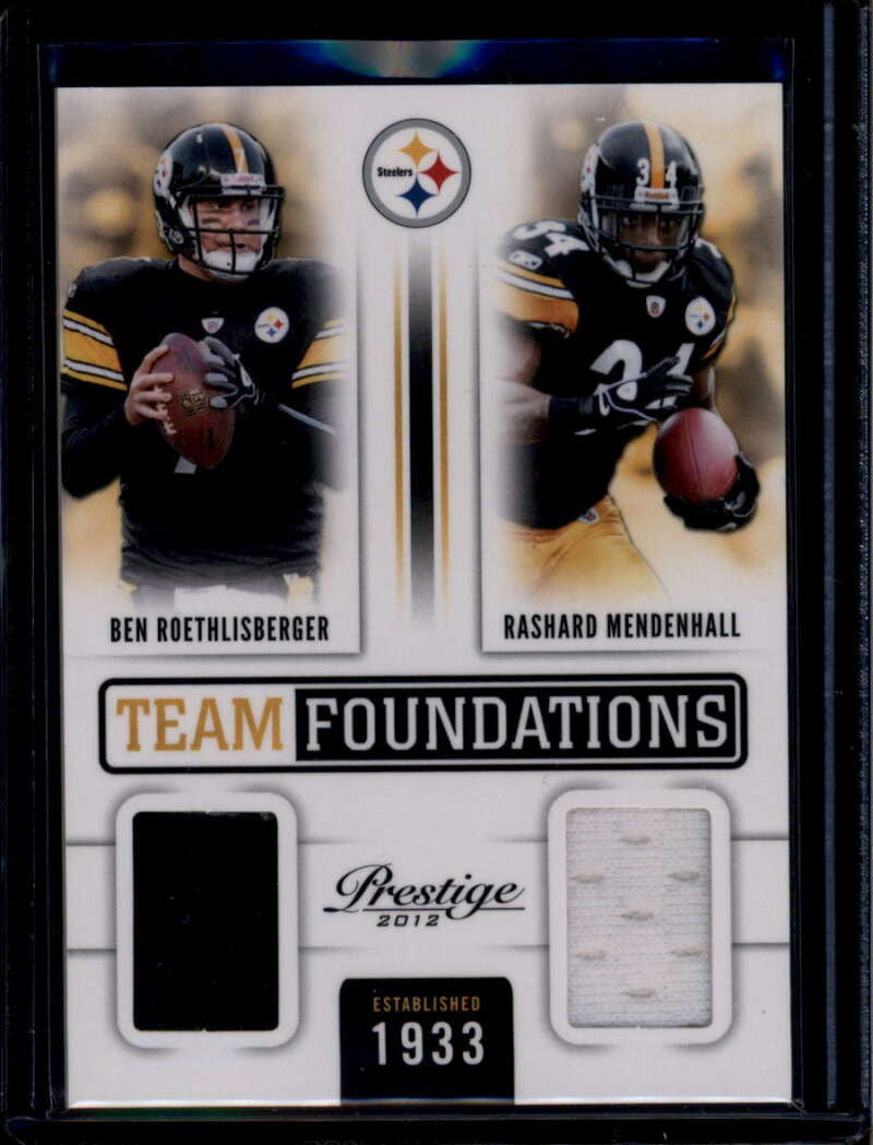 2012 Prestige Team Foundations 5 Mendenhall Roethlisberger Dual Jersey 131/249