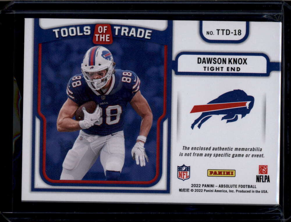 DELETE 175763 2022 Absolute Tools of the Trade Materials 18 Dawson Knox Dual Ball Patch 25/49