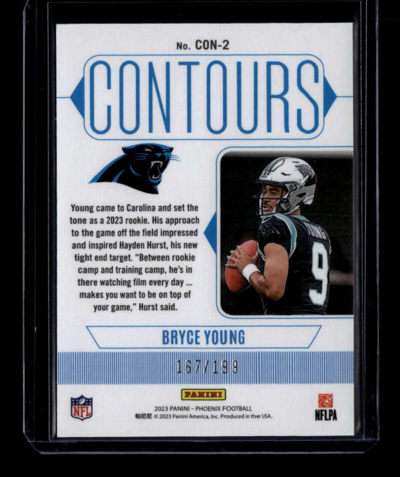 2023 Panini Phoenix Contours Red 2 Bryce Young Rookie 167/199