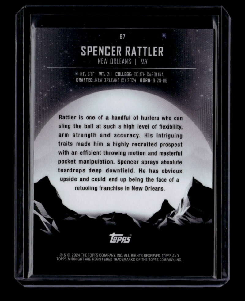 SOLD 175805 2024 Topps Midnight Witching Hour 67 Spencer Rattler 2/3