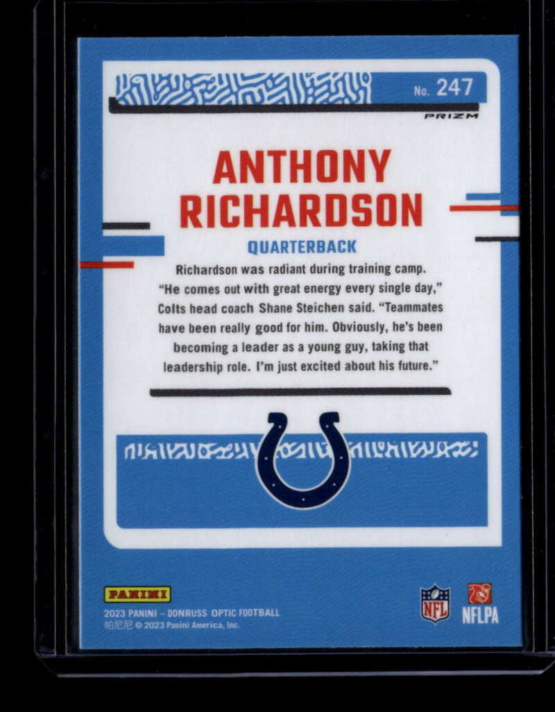 2023 Donruss Optic Rocket Refractor 247 Anthony Richardson RR Rated Rookie