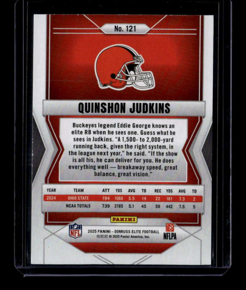 2025 Elite Status 121 Quinshon Judkins Rookie 9/10