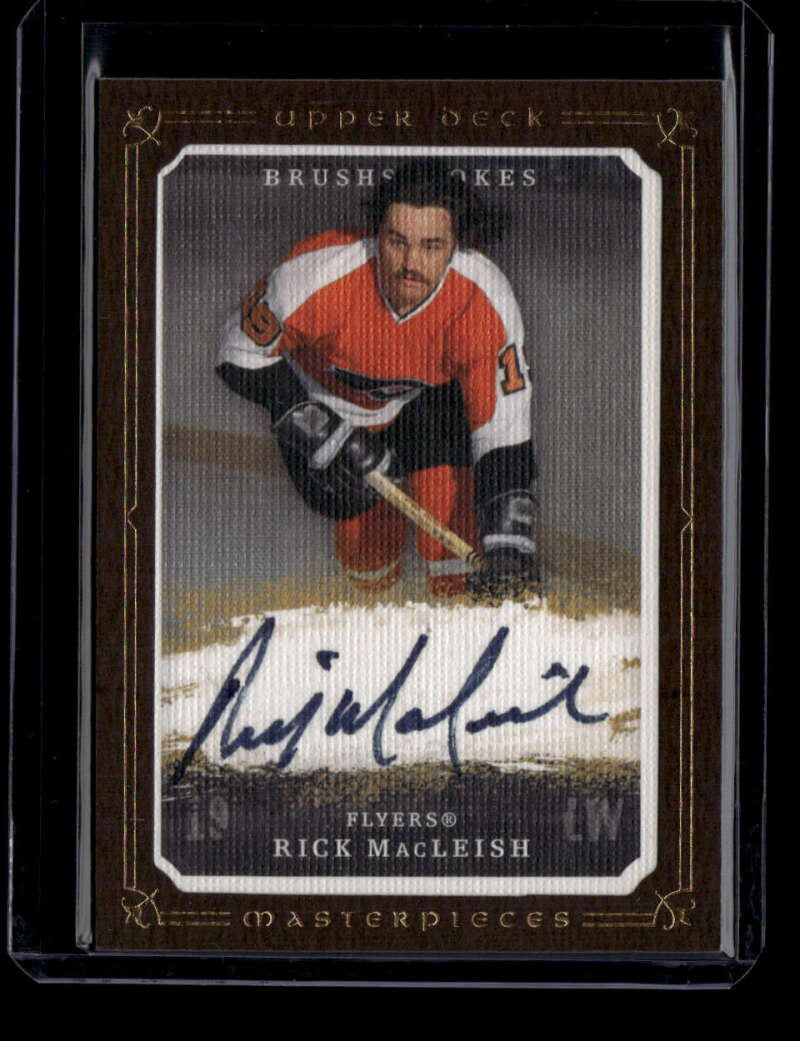2008-09 UD Masterpieces Brushstrokes Brown MBRM Rick MacLeish Auto