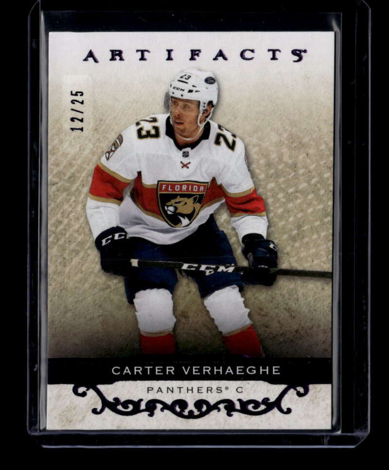 2021-22 Artifacts Purple 71 Carter Verhaeghe 12/25