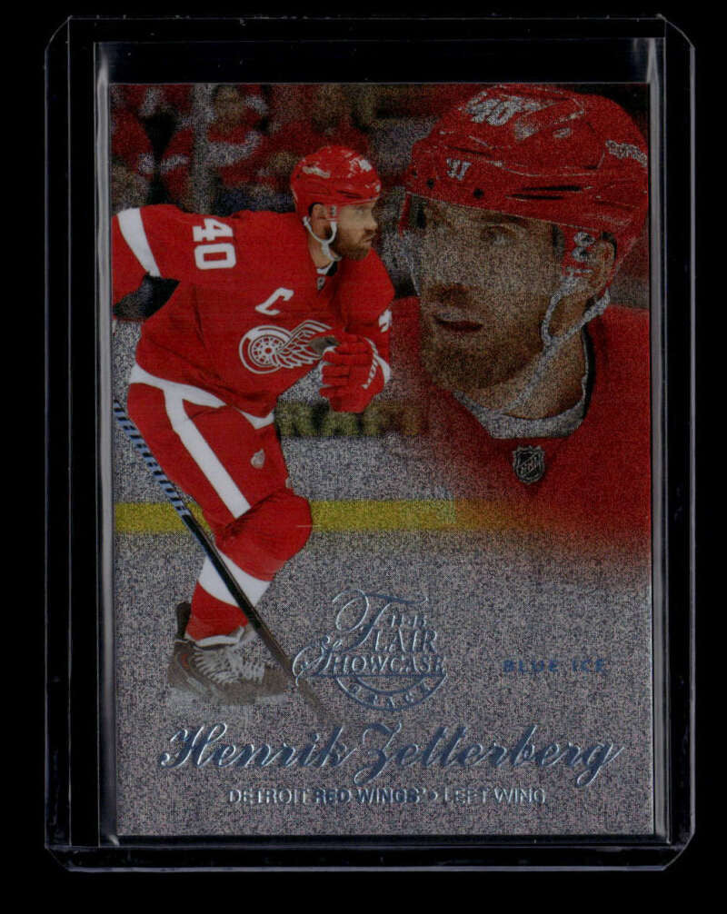 2014-15 Fleer Showcase Flair Blue Ice 39 Henrik Zetterberg 82/99
