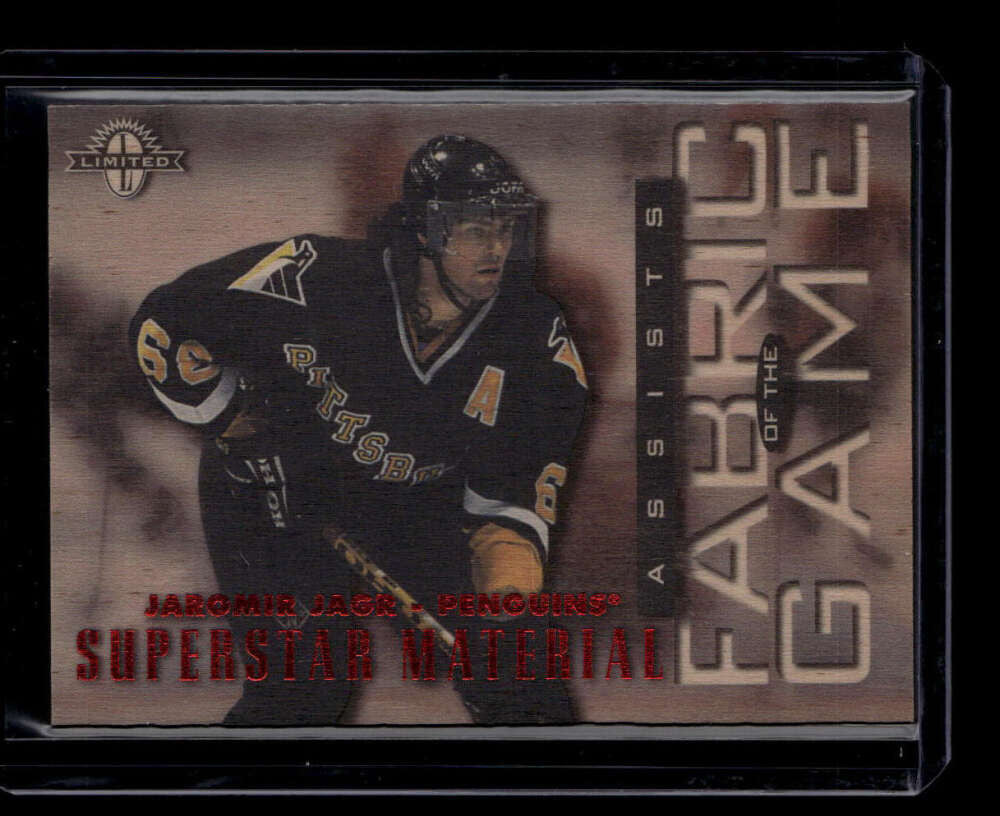 1997-98 Donruss Limited Fabric of the Game 14 Jaromir Jagr SS 279/500 Superstar